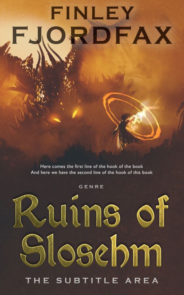 Front view of Rock #4888 - Premade Fantasy Book Cover