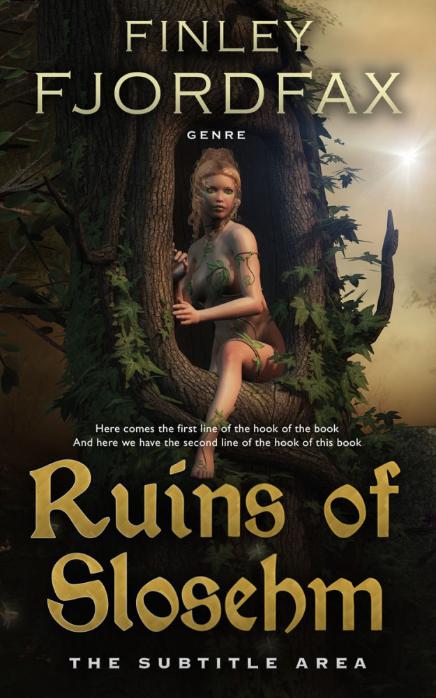 Front view of Gimblet #4891 - Premade Fantasy Book Cover