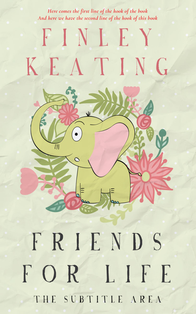 Front view of Satin Linen #4919 - Premade Children's Book Cover