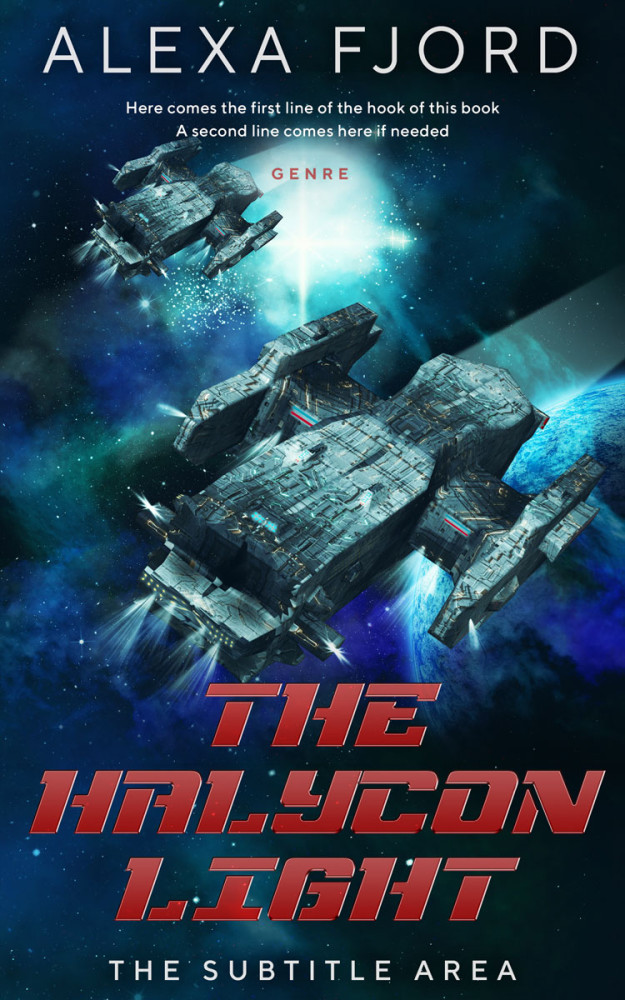 Front view of Elephant #4934 - Premade Science Fiction Book Cover