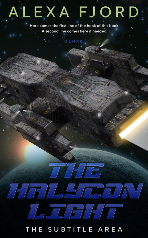 Front view of Shark #4935 - Premade Science Fiction Book Cover