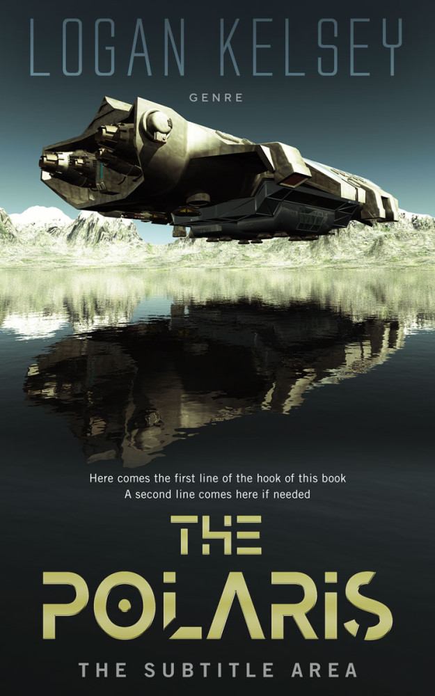 Front view of Shark #4958 - Premade Science Fiction Book Cover