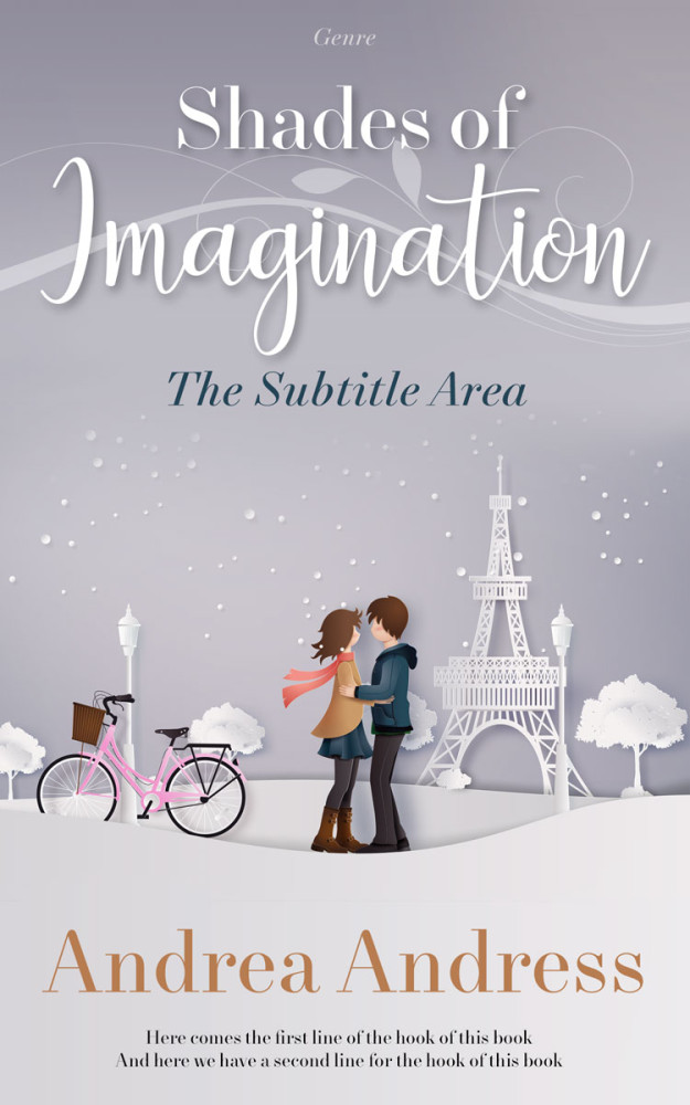 Front view of French Gray #4991 - Premade Romance Book Cover