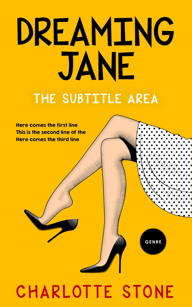 Front view of Selective Yellow #5022 - Premade Abstract Book Cover