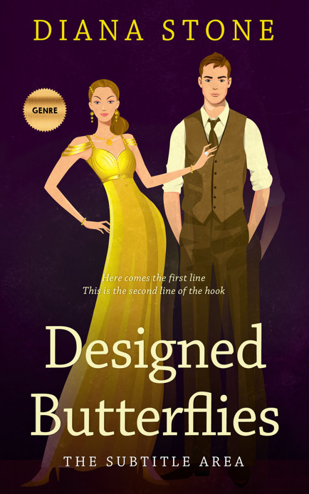 Front view of Equator #5036 - Premade Romance Book Cover