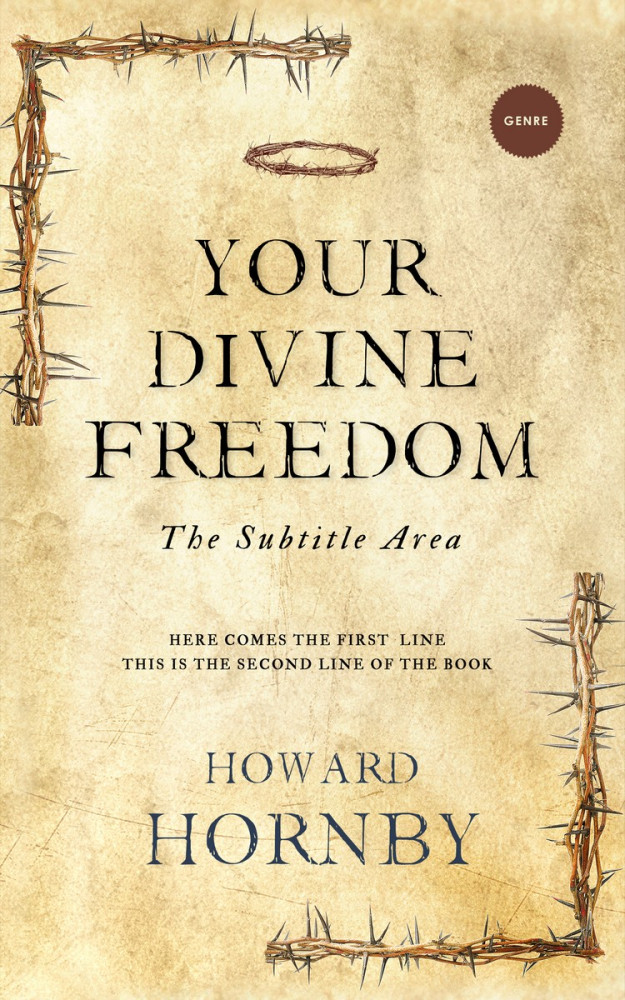 Front view of Double Colonial White #5097 - Premade Religion & Spirituality Book Cover