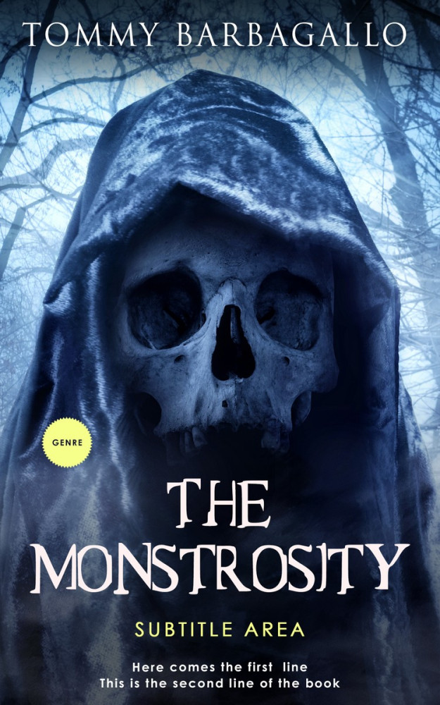 Front view of Big Stone #5154 - Premade Horror Book Cover