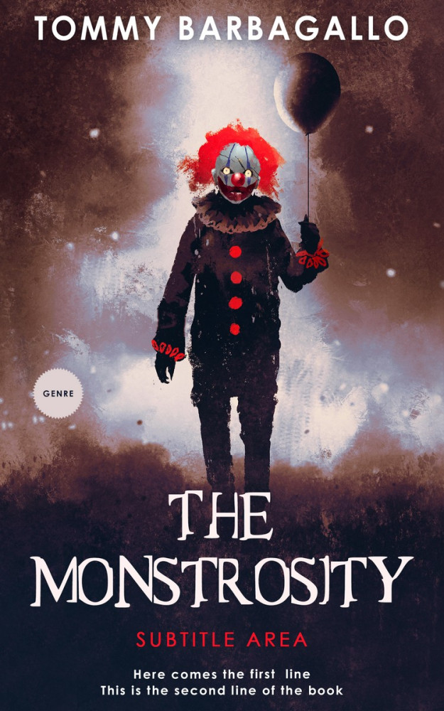 Front view of Thunder #5155 - Premade Horror Book Cover