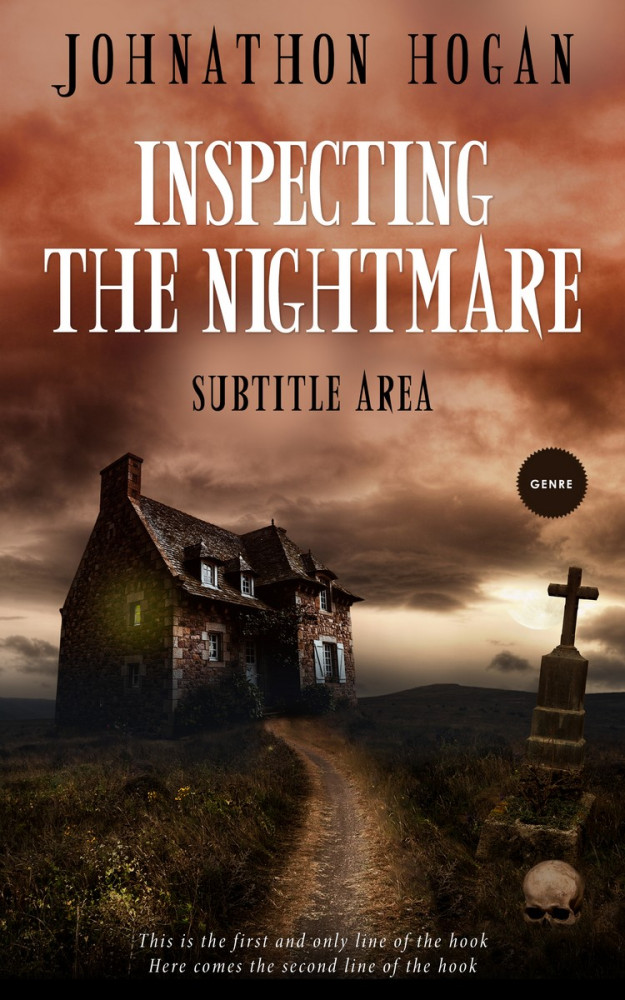 Front view of Eclipse #5206 - Premade Horror Book Cover