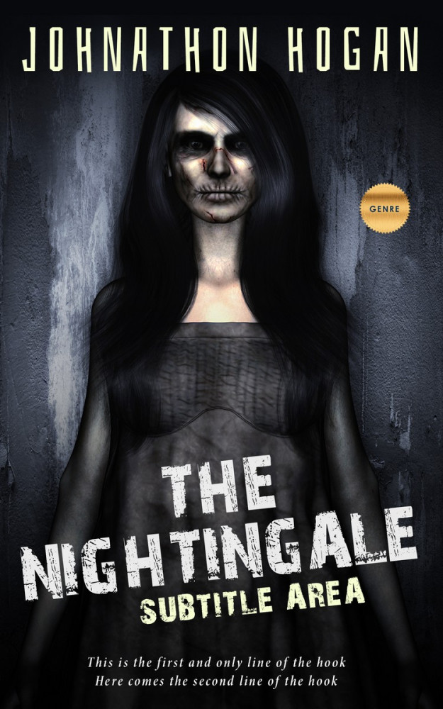 Front view of Shark #5212 - Premade Horror Book Cover | BookCoverZone