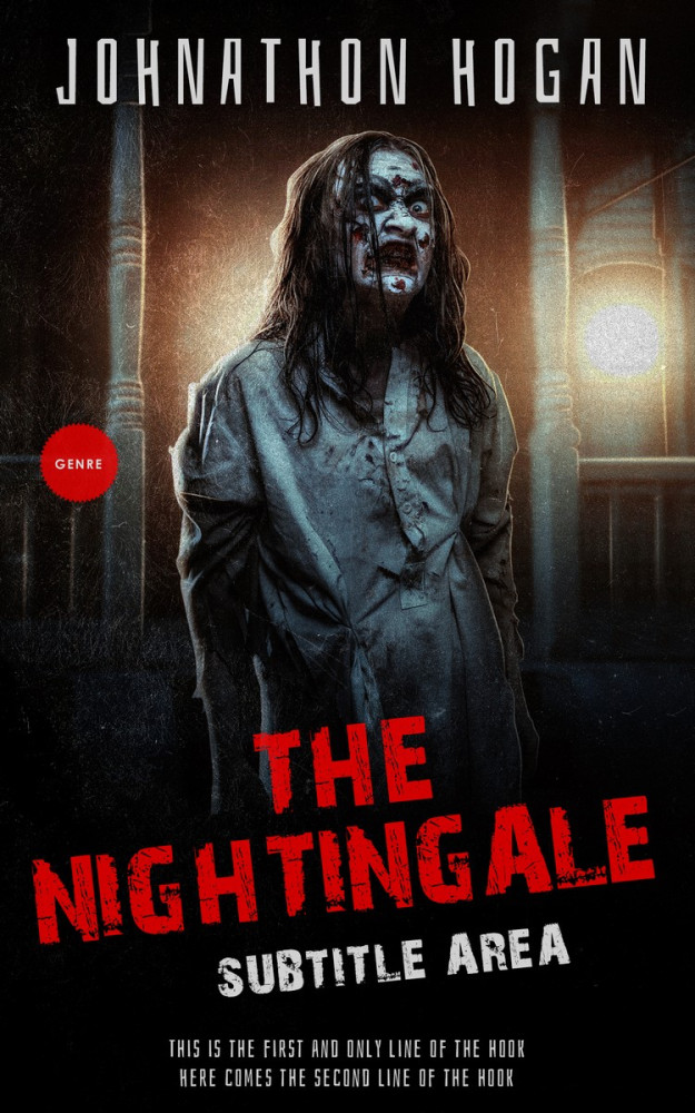 Front view of Contessa #5213 - Premade Horror Book Cover