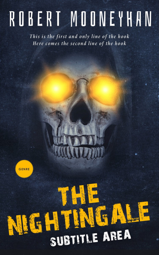 Front view of Ebony Clay #5214 - Premade Horror Book Cover