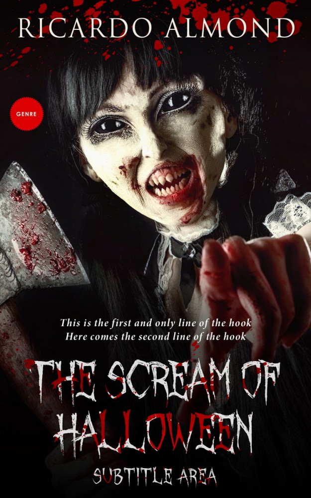 Front view of Eunry #5228 - Premade Horror Book Cover