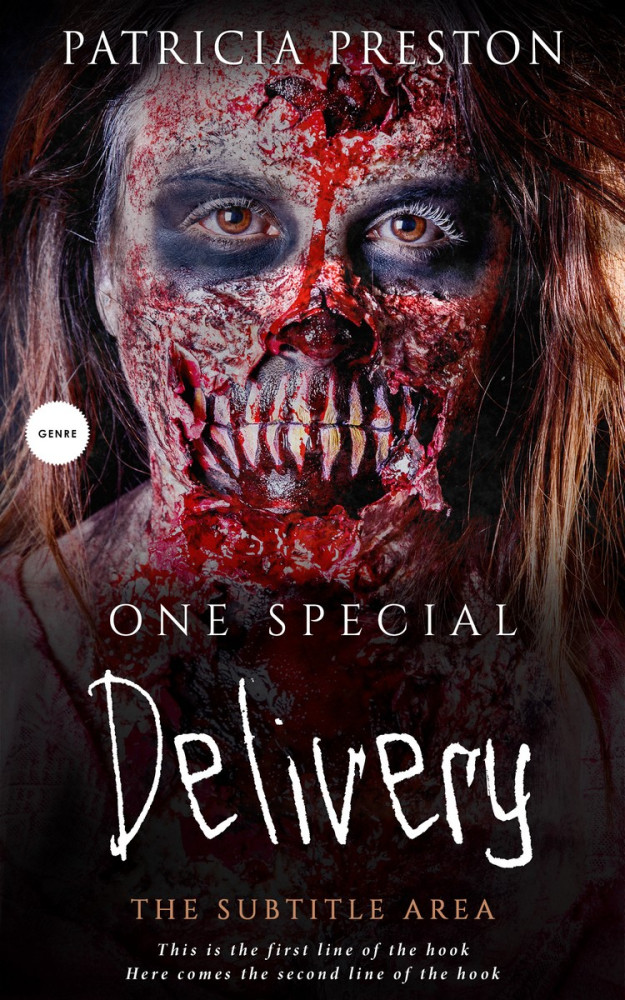 Front view of Gondola #5278 - Premade Horror Book Cover