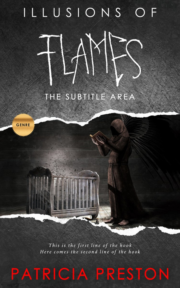 Front view of Tuatara #5292 - Premade Abstract Book Cover