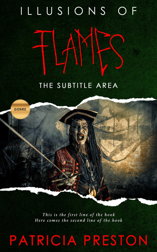 Front view of Racing Green #5294 - Premade Abstract Book Cover