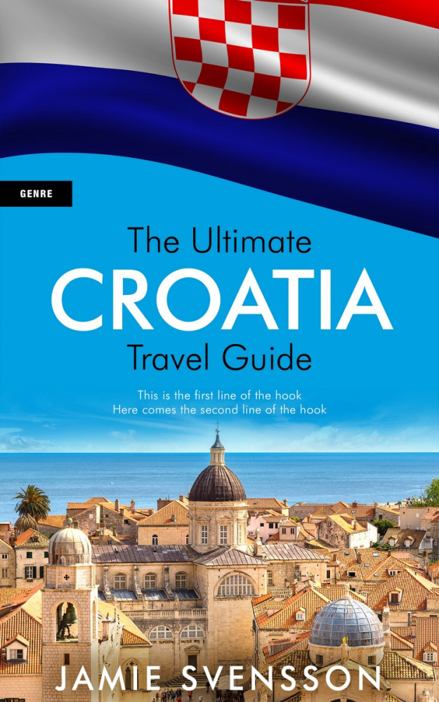 Front view of Curious Blue #5432 - Premade Travel Book Cover