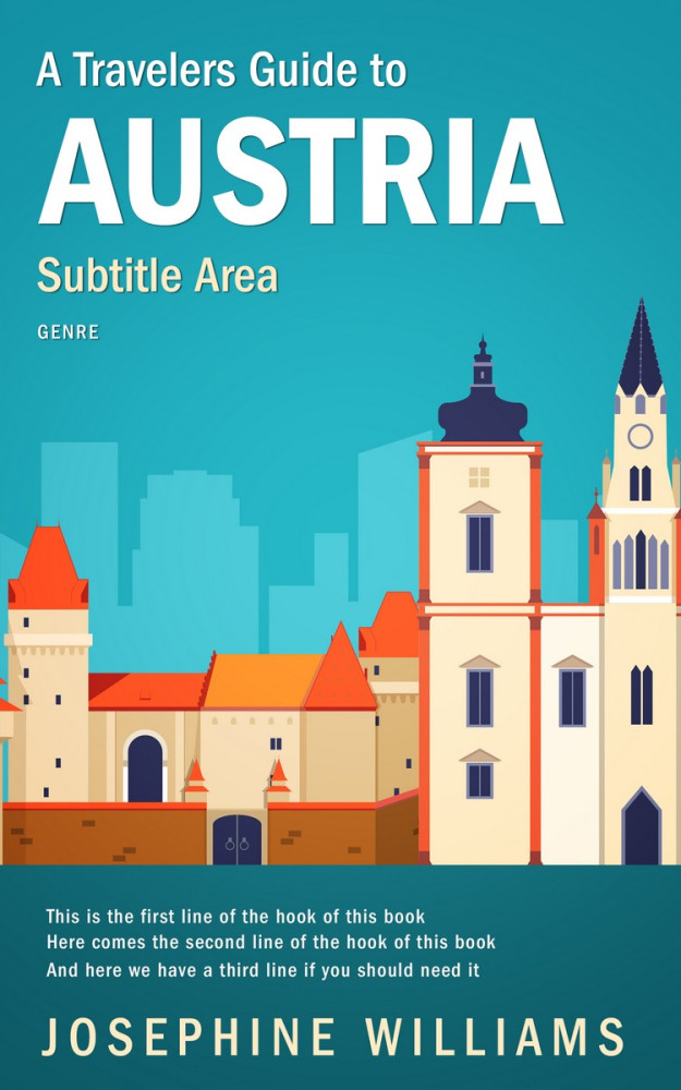 Front view of Eastern Blue #5492 - Premade Travel Book Cover | BookCoverZone