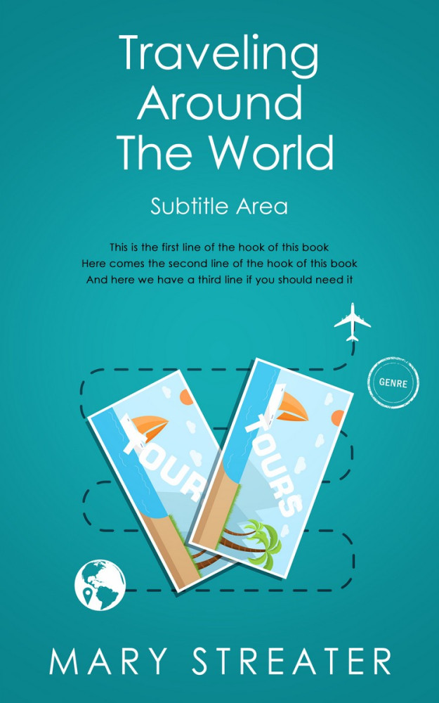 Front view of Blue Chill #5502 - Premade Travel Book Cover