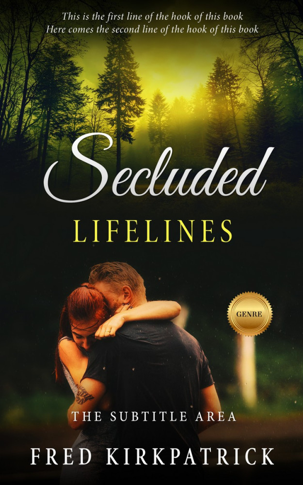 Front view of Rangoon Green #5638 - Premade Romance Book Cover