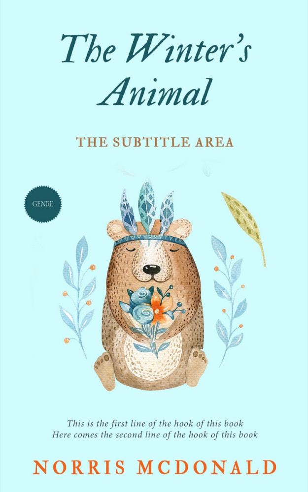 Front view of White Ice #5737 - Premade Nature Book Cover