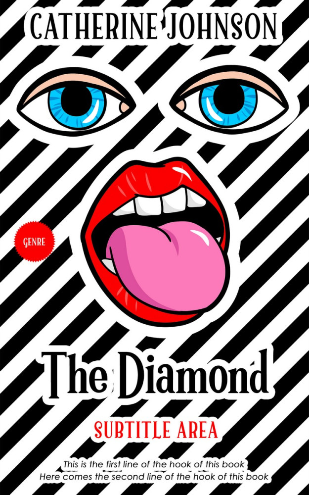 Front view of Black #5808 - Premade Abstract Book Cover