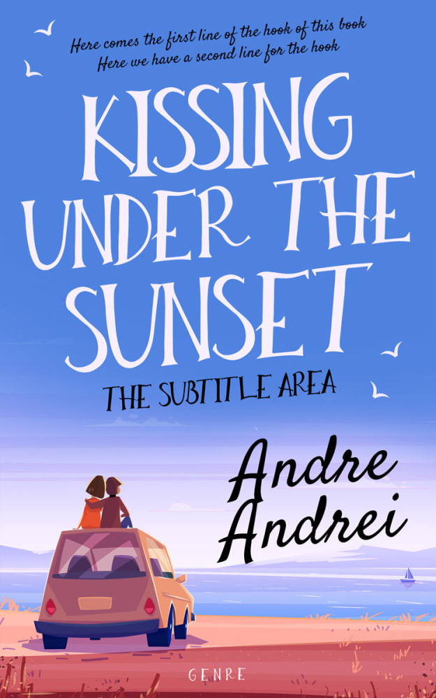 Front view of Havelock Blue #6011 - Premade Romance Book Cover