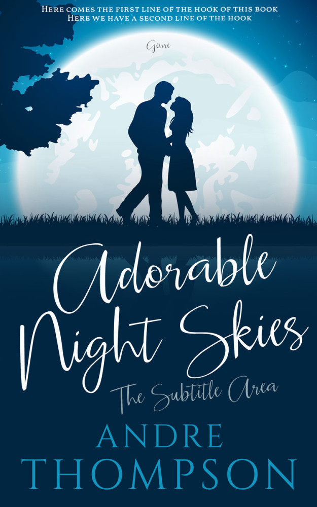 Front view of Blue Whale #6039 - Premade Romance Book Cover