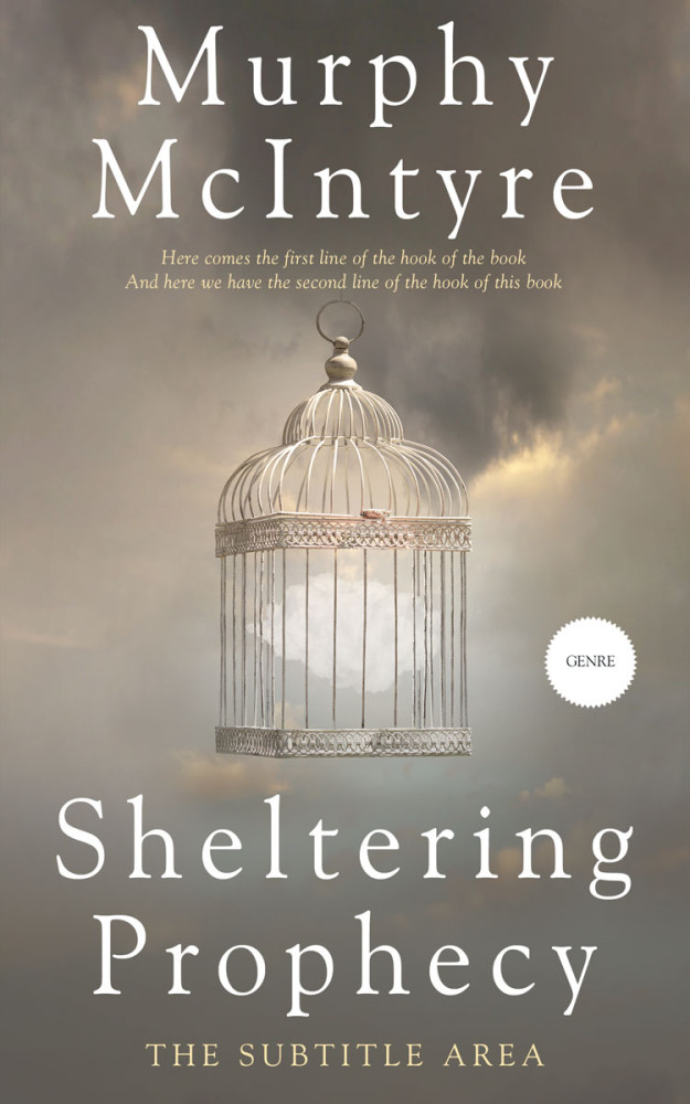 Front view of Makara #6100 - Premade Poetry Book Cover