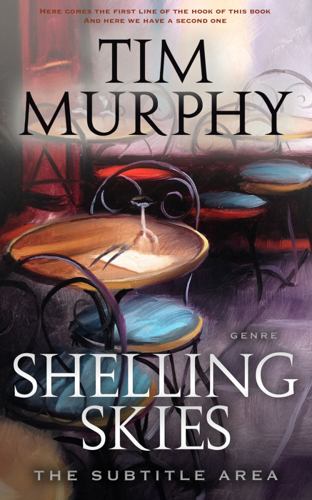 Front view of Thunder #6144 - Premade Abstract Book Cover