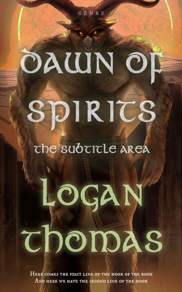 Front view of Black Marlin #6248 - Premade Fantasy Book Cover