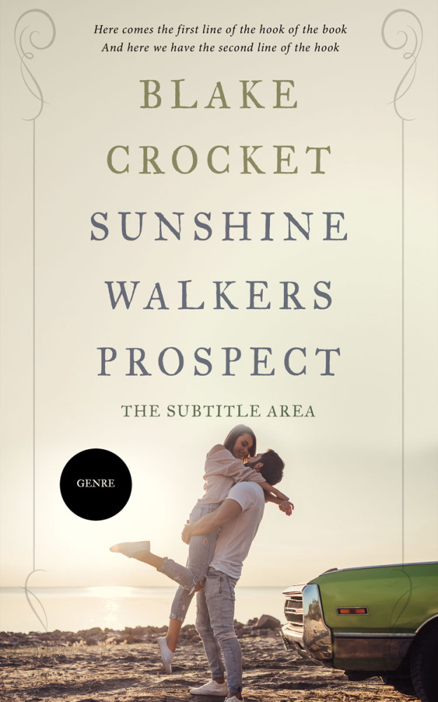 Front view of White Rock #6407 - Premade Romance Book Cover