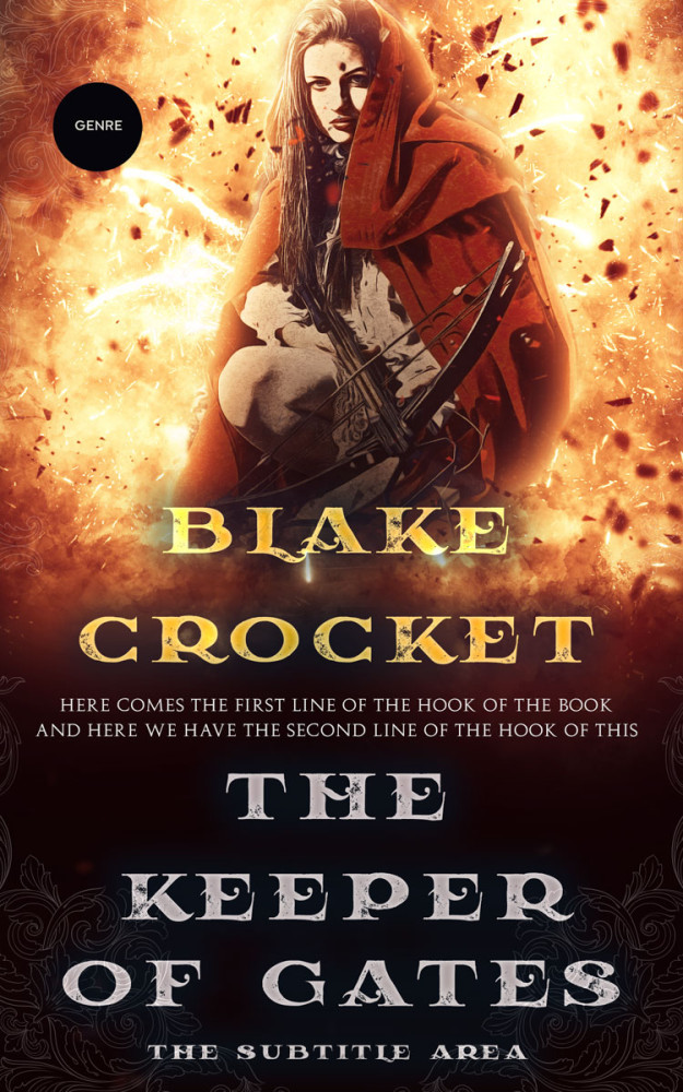 Front view of Tacao #6490 - Premade Fantasy Book Cover