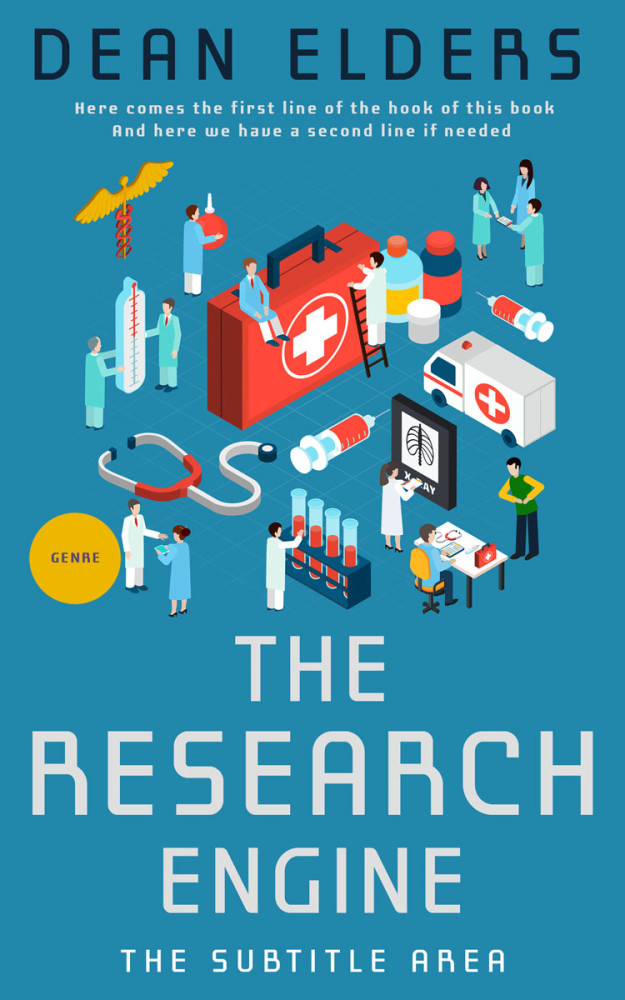 Front view of Eastern Blue #6726 - Premade Medical Book Cover