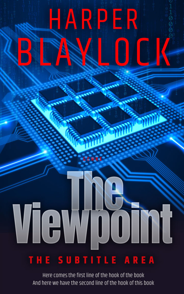 Front view of Blue Zodiac #6819 - Premade Abstract Book Cover