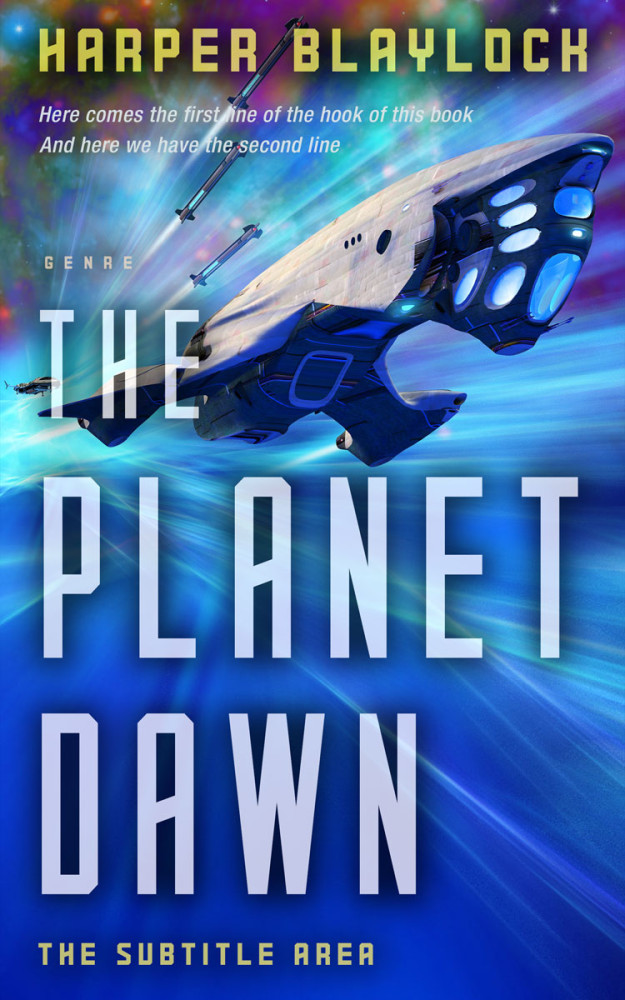 Front view of St Tropaz #6850 - Premade Science Fiction Book Cover