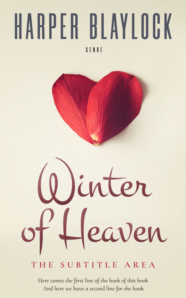 Front view of White Rock #6916 - Premade Romance Book Cover