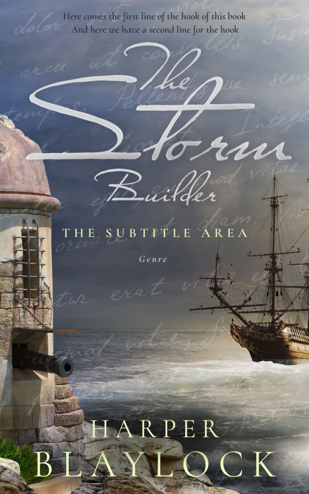 Front view of Mid Gray #6930 - Premade Historical Book Cover