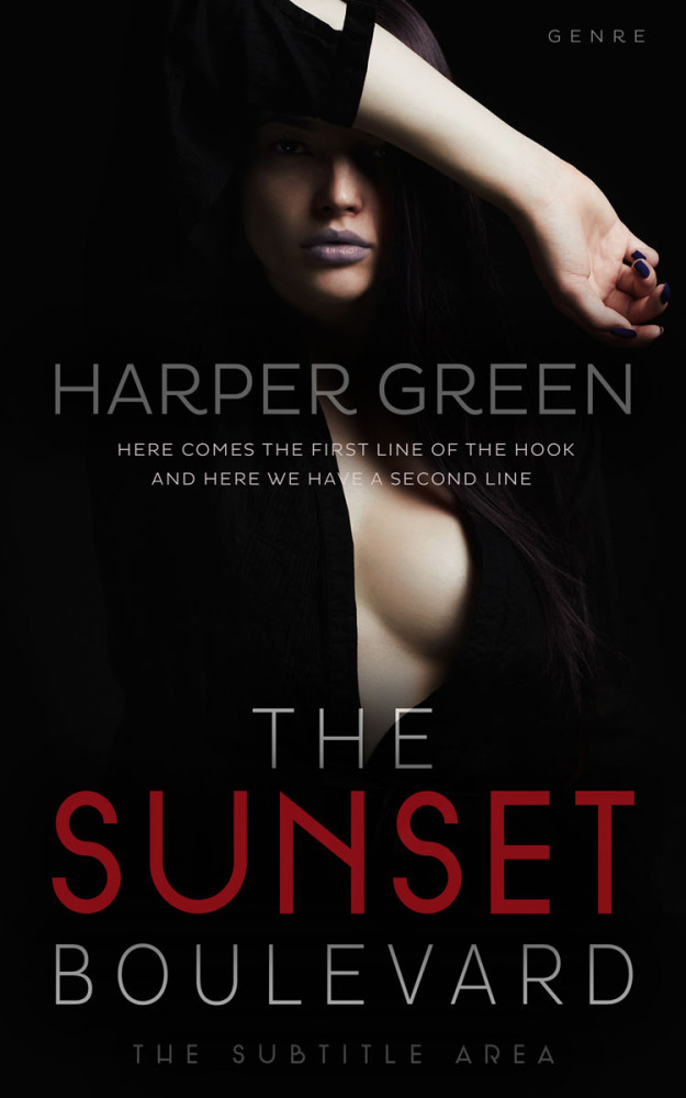 Front view of Black #6965 - Premade Erotica Book Cover