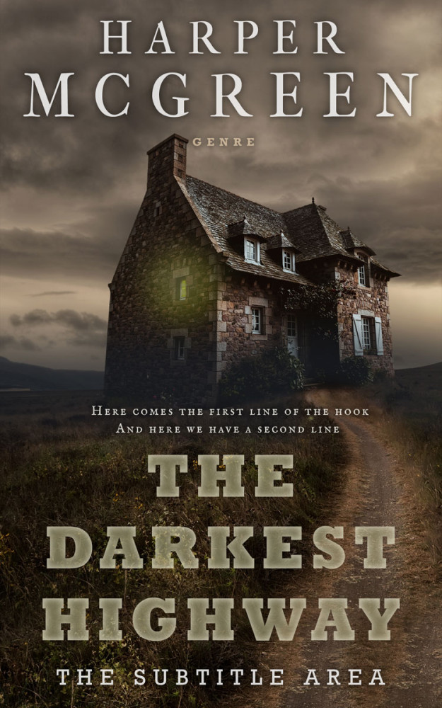 Front view of Mondo #7027 - Premade Horror Book Cover