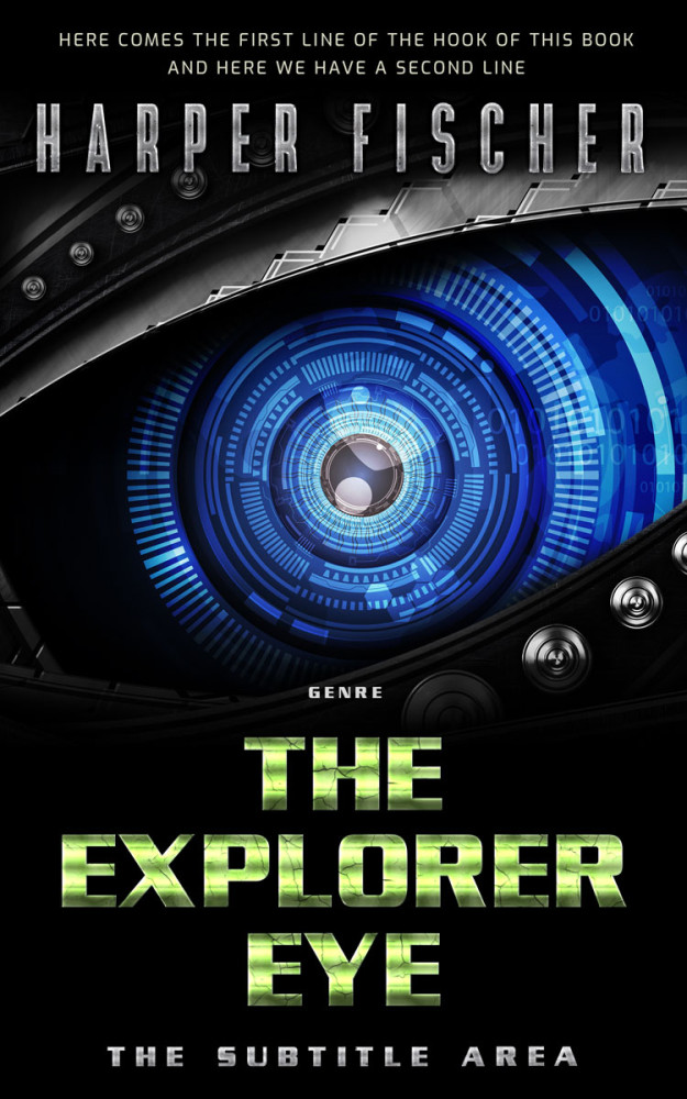 Front view of Ebony #7089 - Premade Apocalyptica Book Cover