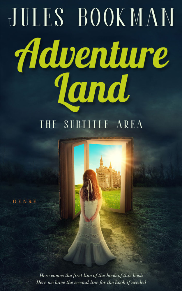 Front view of Mirage #7120 - Premade Fantasy Book Cover