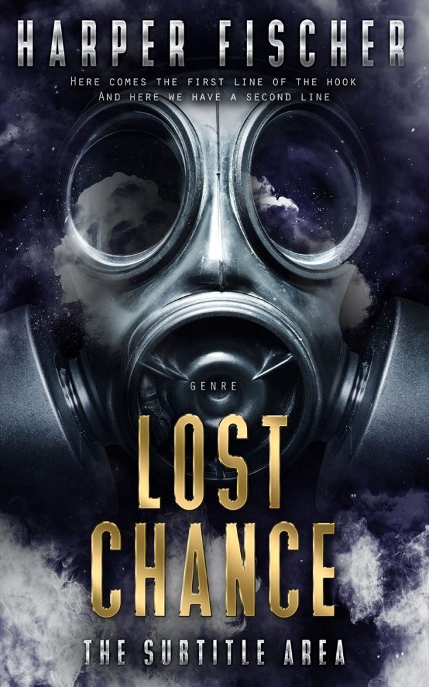 Front view of Steel Gray #7142 - Premade Apocalyptica Book Cover