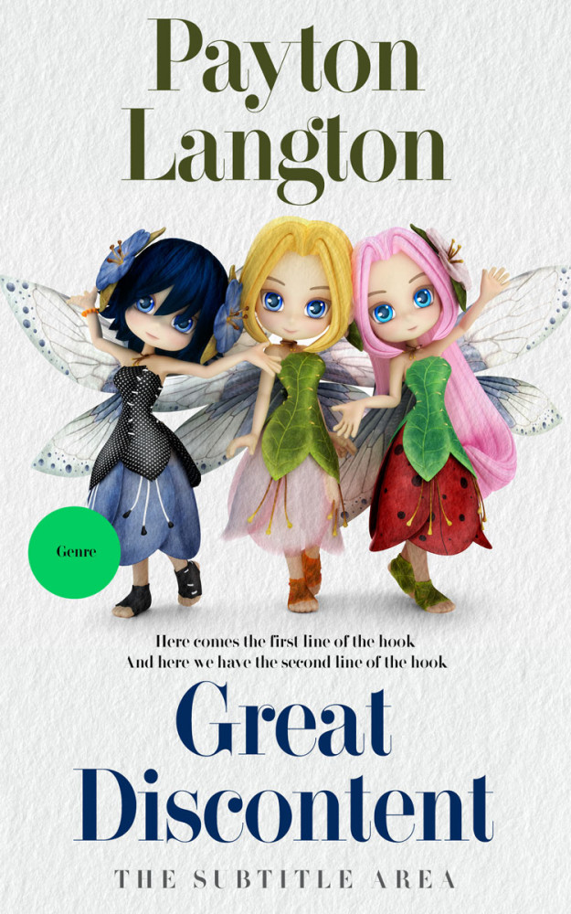 Front view of Ebb #7230 - Premade Fantasy Book Cover