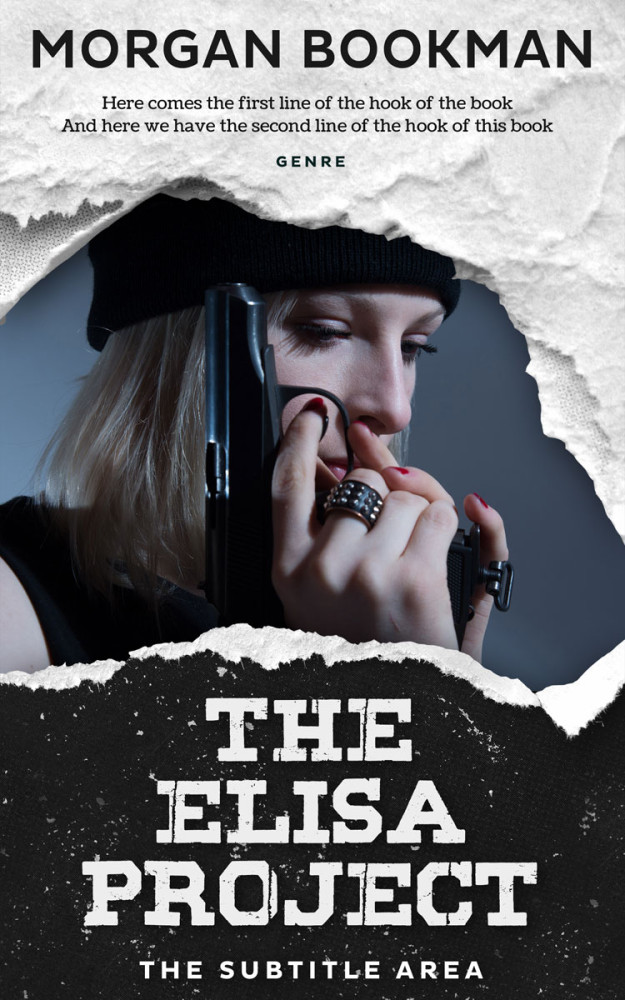 Front view of Shark #7287 - Premade Action & Adventure Book Cover