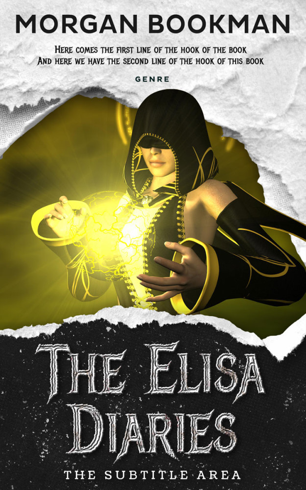 Front view of White Rock #7296 - Premade Fantasy Book Cover