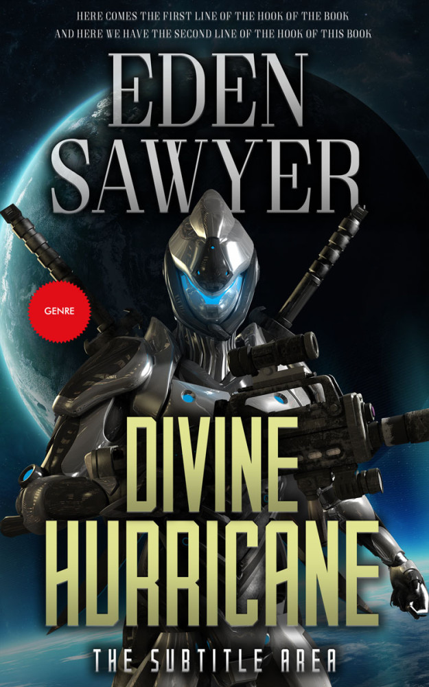 Front view of Indian Khaki #7349 - Premade Science Fiction Book Cover