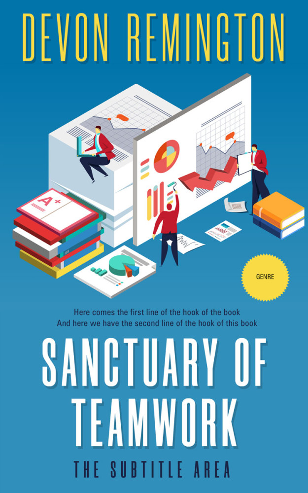 Front view of Eastern Blue #7584 - Premade Business Book Cover