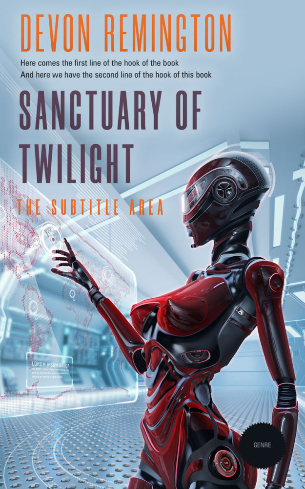 Front view of Rock Blue #7616 - Premade Science Fiction Book Cover