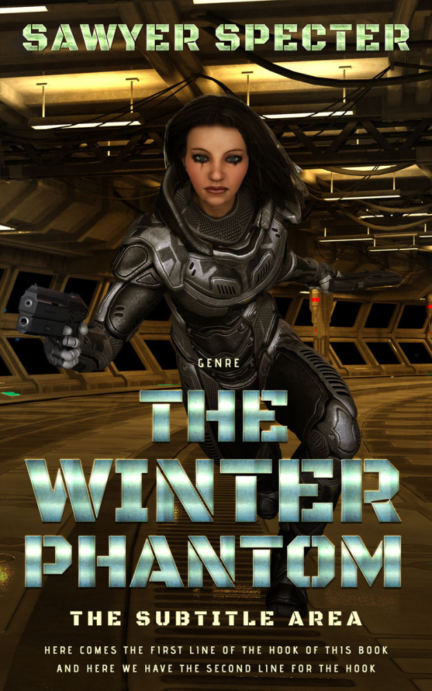 Front view of Mikado #7722 - Premade Science Fiction Book Cover